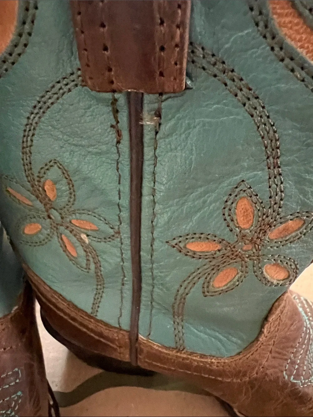Smoky Mountain Girls' Brown & Turquoise Western Boots